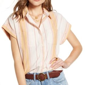 Treasure & Bond Shrunken Camp Shirt, M, NWT